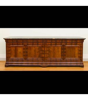 Ancient French sideboard with marble     