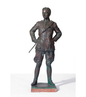 Annibale De Lotto (San Vito di Cadore, 1887 - Venice, 1932), Soldier of the First World War, around 1923, bronze     