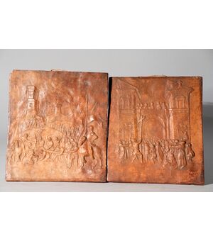 Florence (XVI Century), Panels depicting the Passion of Christ, terracotta bas-reliefs     