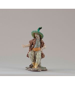 Pietro Giraud (Sassuolo, Documented around 1764), Oriental Figure in Sassuolo Ceramics     