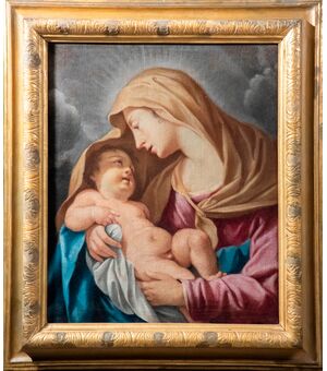Girolamo Negri detto il Boccia (Bologna, 1648 - dopo il 1718), Madonna con Bambino, olio su tela