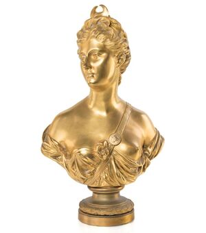 Busto in bronzo di Diana cacciatrice fine XIX secolo