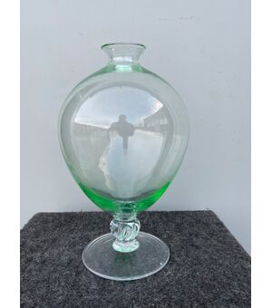 Vaso globulare ‘veronese’,in vetro soffiato.Murano.