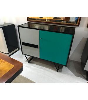 Fifties cupboard couple in formica and lacquered sizes: 107x40 h.90     