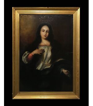 Scuola Napoletana (XVII sec.) - Magnifica Vergine in meditazione