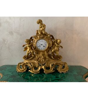 Orologio Napoleone III in Bronzo Dorato
