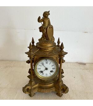 Antique gilt bronze table clock     