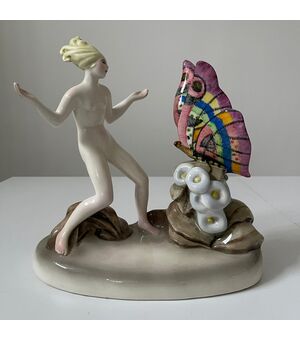 LENCI, Claudia Formica, statuina ceramica decorata a mano
