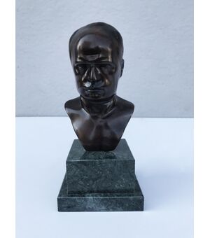 Busto in bronzo "Mussolini" metà XX secolo