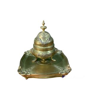 BRONZE INKWELL BY F. BARBEDIENNE - 19th CENTURY     