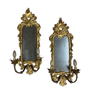 Pair of Golden Mirrors     