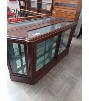Pair of notched display cabinets     