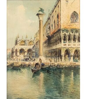 Pittore italiano, XX secolo, Piazzetta San Marco