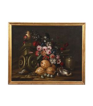 Still Life with Flowers, Fruits and Animals     