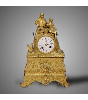 Antique Carlo X table clock     