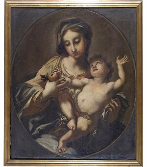 "Madonna con bambino" olio su tela del 600' napoletano