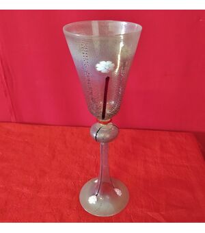 Goblet in blown Murano glass