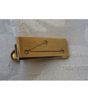 Punched gold tie clip M     