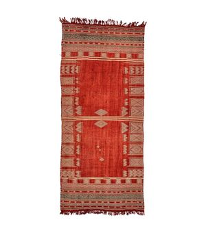 Antique carpet - Tunisian OUEDZEM fabric     