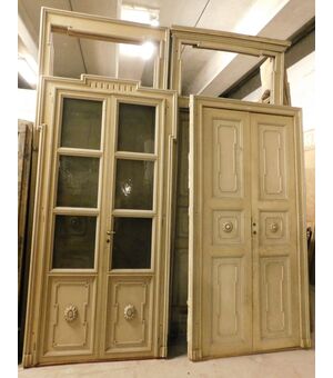 pts645 quattro porte stile Luigi XVI, fatte nel ventesimo secolo, misure diverse  