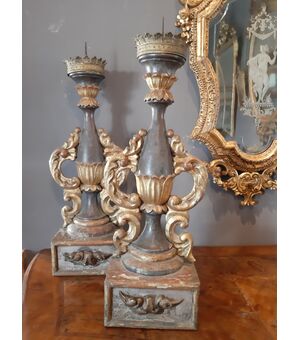 Pair of Tuscan candlesticks from the late 1700s