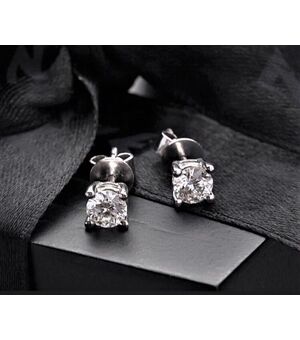 Platinum Earrings with Diamonds 1 ct. in total.