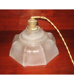 Vintage glass &quot;handkerchief&quot; pendant lamp     