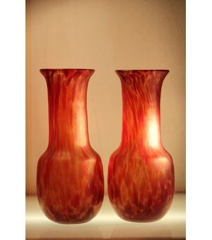 Murano | Pair of striped glass vases