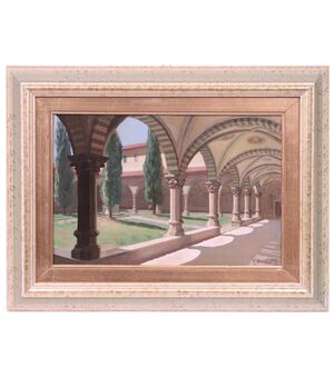 Dipinto ad olio: "Scorcio" - firmato E. Lusini '900
