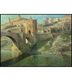 116x85x2 cm con co - Toledo: il ponte dell'Alcantara