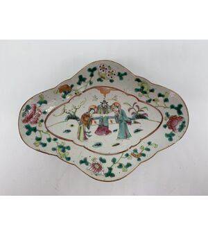Vassoio in porcellana cinese di Nanchino - Fine Ottocento