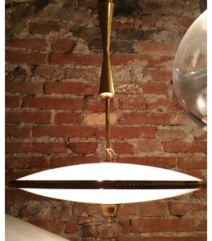 Lampadario anni Cinquanta stile Fontana Arte