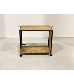 Willy Rizzo Bamboo & Brass Trolley, 1970s
