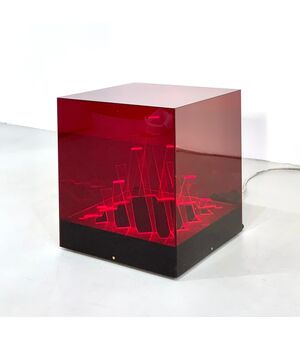 James Rivière for Centro Ricerche Arte Industria Lissone Cubo di Teo Table Lamp, 1960s