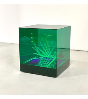 James Rivière for Centro Ricerche Arte Industria Lissone Cubo di Teo Table Lamp, 1960s