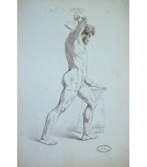 “Figura maschile con martello ed incudine”