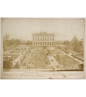 “Prospetto meridionale del Palazzo della Villa Albani”