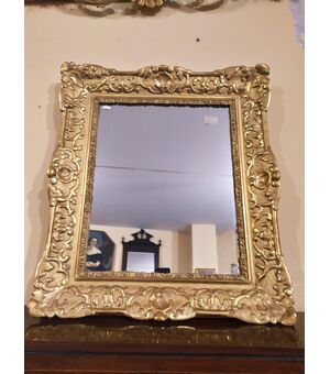 Mirror in pure gold leaf from the Louis XV period France