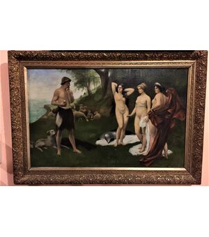 Oil painting on canvas depicting the Judgment of Paris