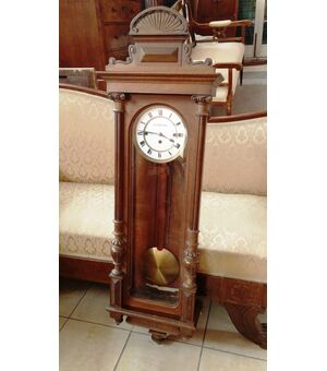 Pendulum clock in mahogany wood signed, from Vienna, first half of the 19th century