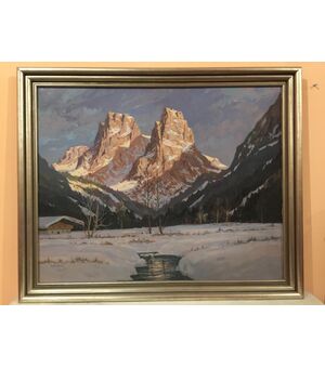 Dipinto olio su tavola firmato E. Haberland