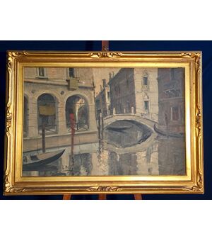 QUADRO “VEDUTA VENEZIANA” FIRMATO A. FOSCHINI - INIZIO ‘900