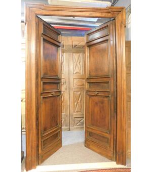 pts356 n. 2 doors with walnut frame one with different frame     