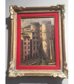 Dipinto di E. Morteo “Porta Soprana-Genova”