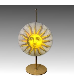 PIERO FORNASETTI, lampada da tavolo "Sole", illuminazione  vintage