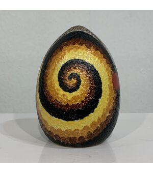 NICOLAJ DIULGHEROFF, CDA ALBISOLA, Egg in decorated ceramic     