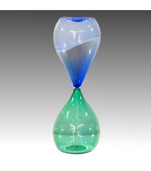 VENINI hourglass in blown glass, PAOLO VENNI, FULVIO BIANCONI     