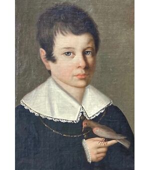 &quot;Portrait of a child with a bird&quot; - &quot;Portrait of a mature woman with a book in her hand&quot;     