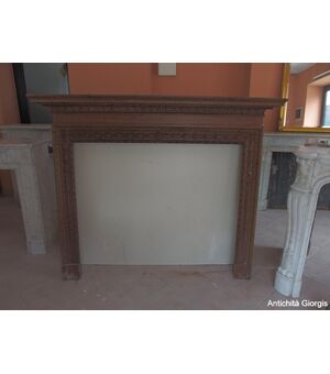 CARVED WOODEN FIREPLACE LOUIS XVI EIGHTEENTH CENTURY Dimensions: cm L170x25xH140     