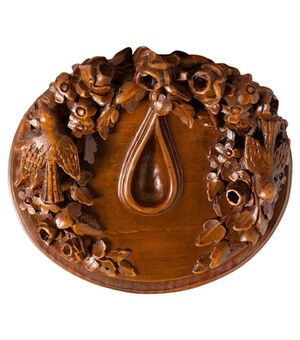 Pipe holder in carved wood - O / 6328 -     